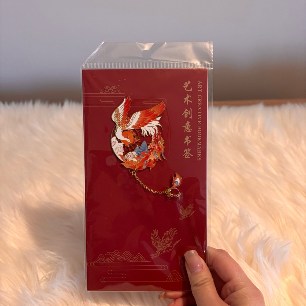 NEW Artistic Phoenix Bookmark with Chain